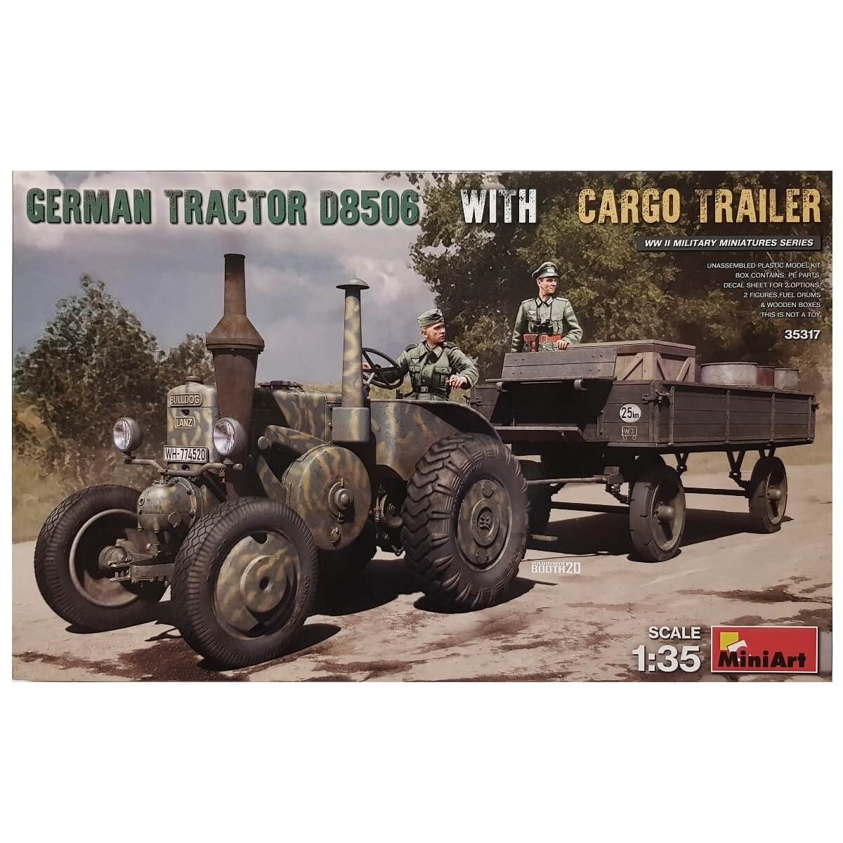 1:35 German Tractor D8506 with Cargo Trailer - MINIART
