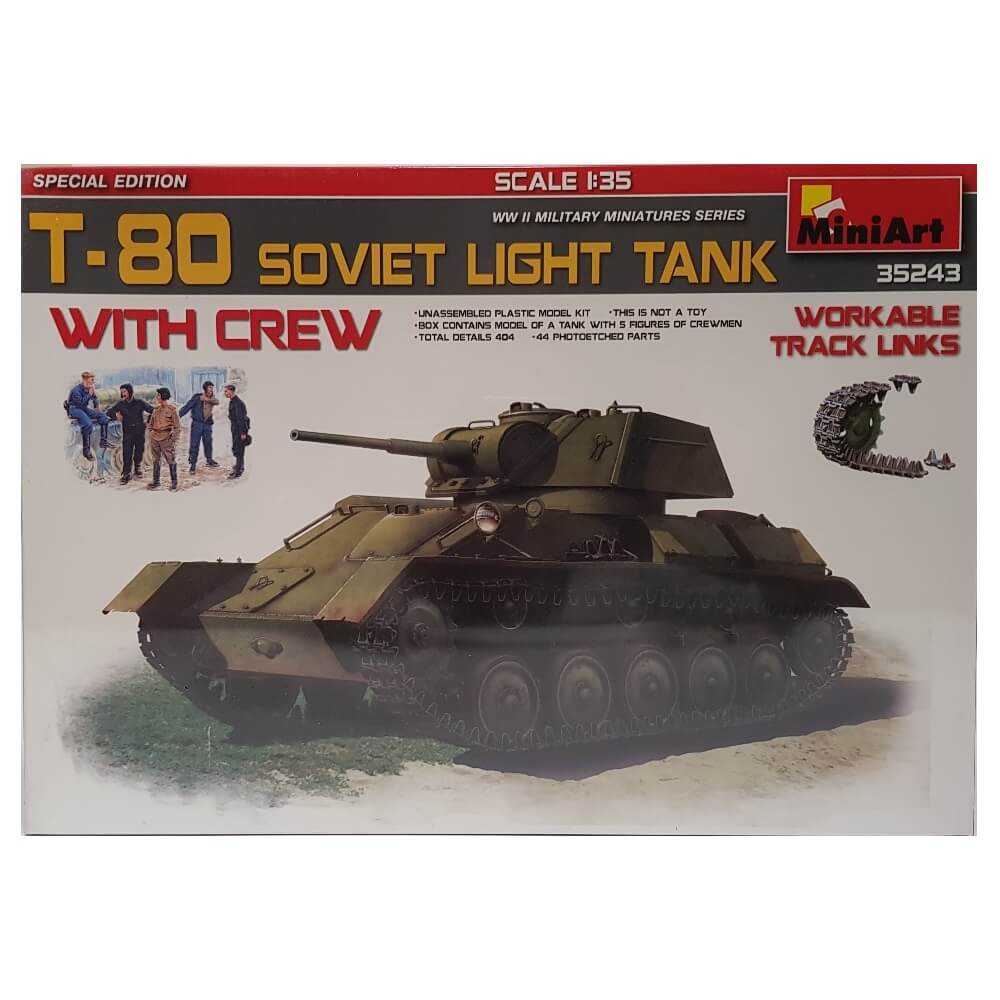 1:35 Soviet T-80 Light Tank with Crew - Special Edition - MINIART