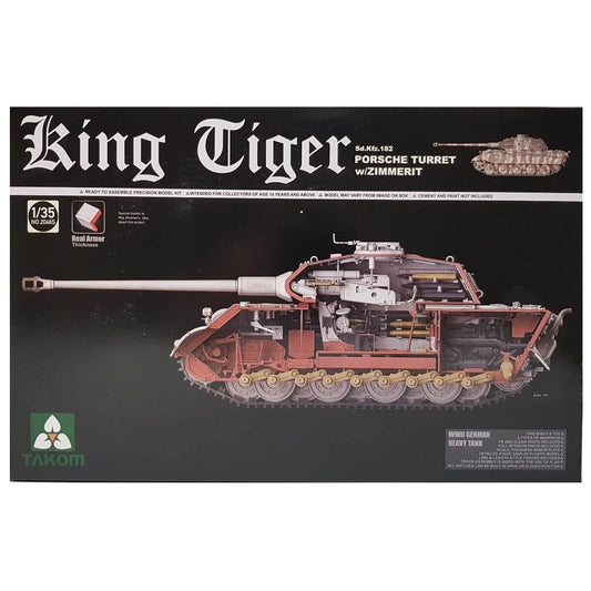 1:35 King Tiger Porsche Turret with Zimmerit Sd.Kfz. 182 - TAKOM