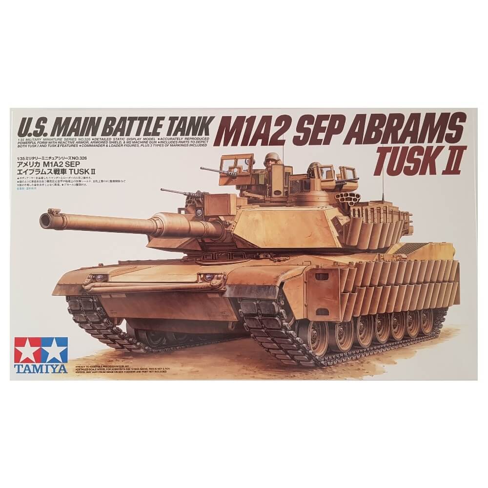 1:35 US Army Main Battle Tank M1A2 SEP Abrams Tusk II - TAMIYA