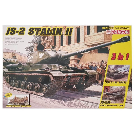 1:35 Soviet JS-2 Stalin II with Infantry Tank Riders - DRAGON