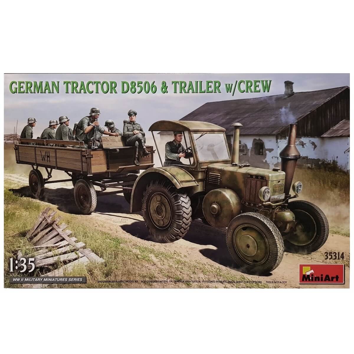 1:35 German Tractor D8506 and Trailer with Crew - MINIART