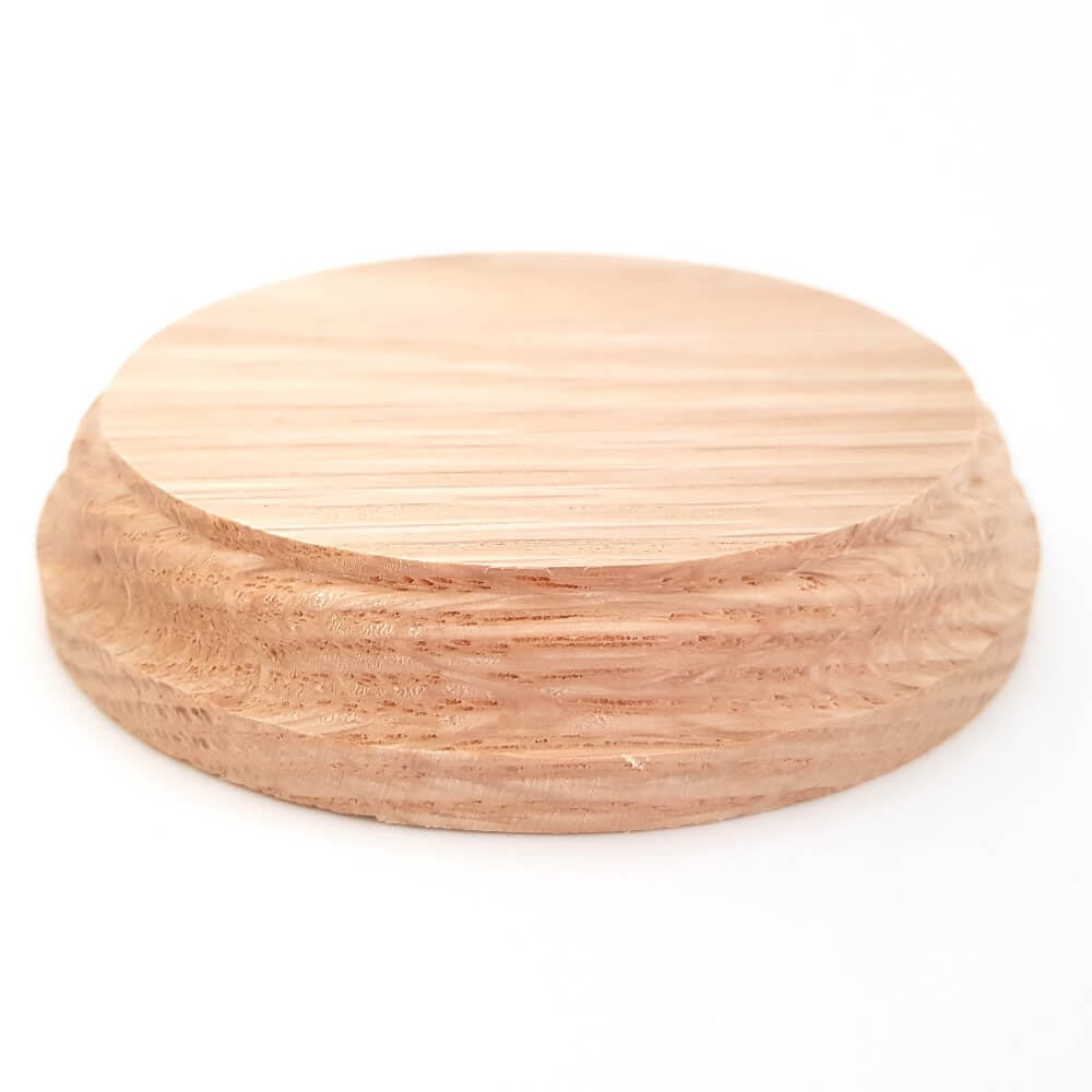 Solid OAK round base 100 x 20 mm / 4 x ¾ inch