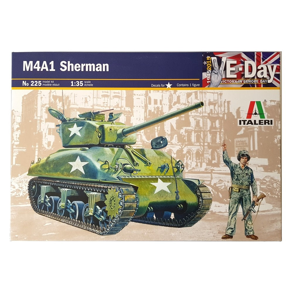 1:35 US M4A1 SHERMAN Ve-Day - Victory in Europe - ITALERI