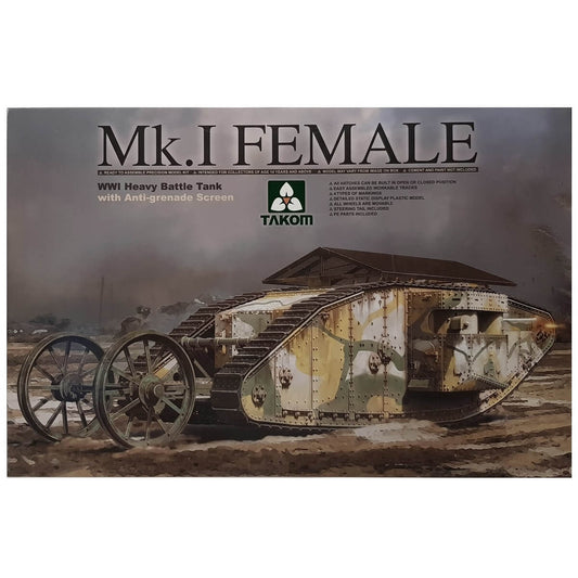 1:35 WWI Heavy Battle Tank Mk.I Female with Anti-grenade Screen - TAKOM