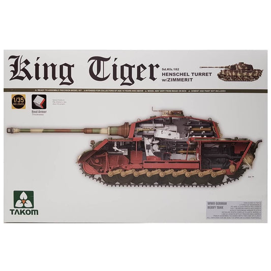 1:35 King Tiger Henschel Turret with Zimmerit Sd.Kfz. 182 - TAKOM