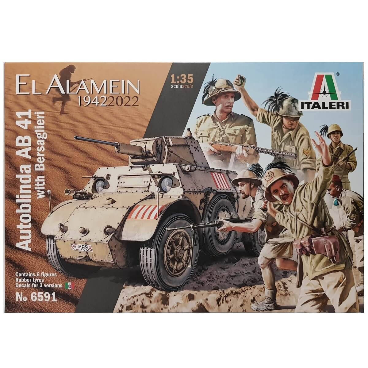 1:35 Autoblinda AB 41 with Bersaglieri - El Alamein - ITALERI