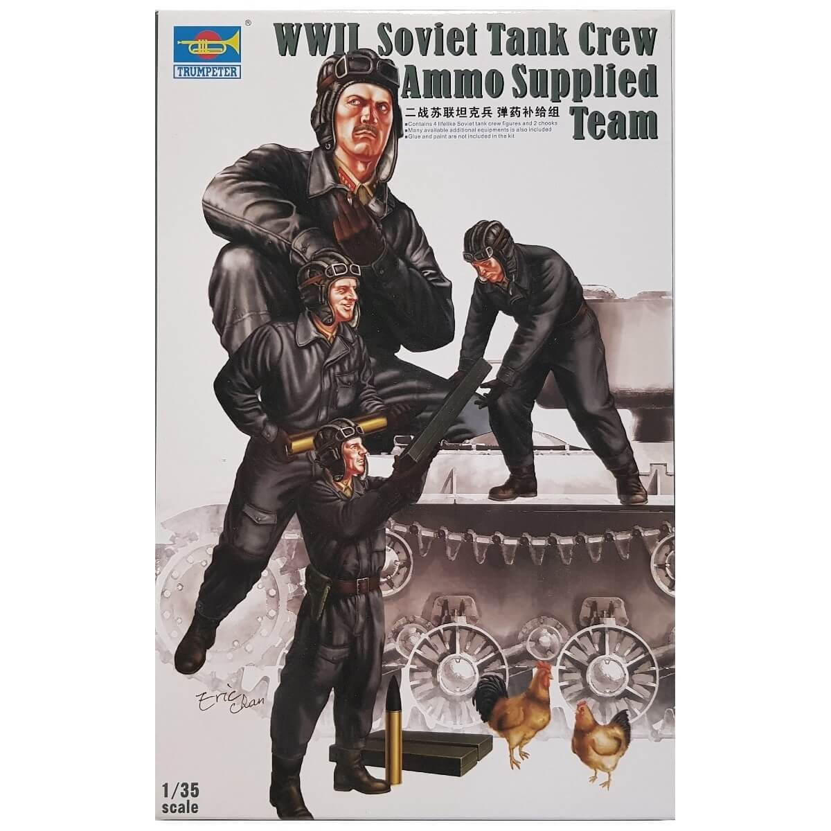 1:35 WWII Soviet Tank Crew Ammo Supplied Team - TRUMPETER