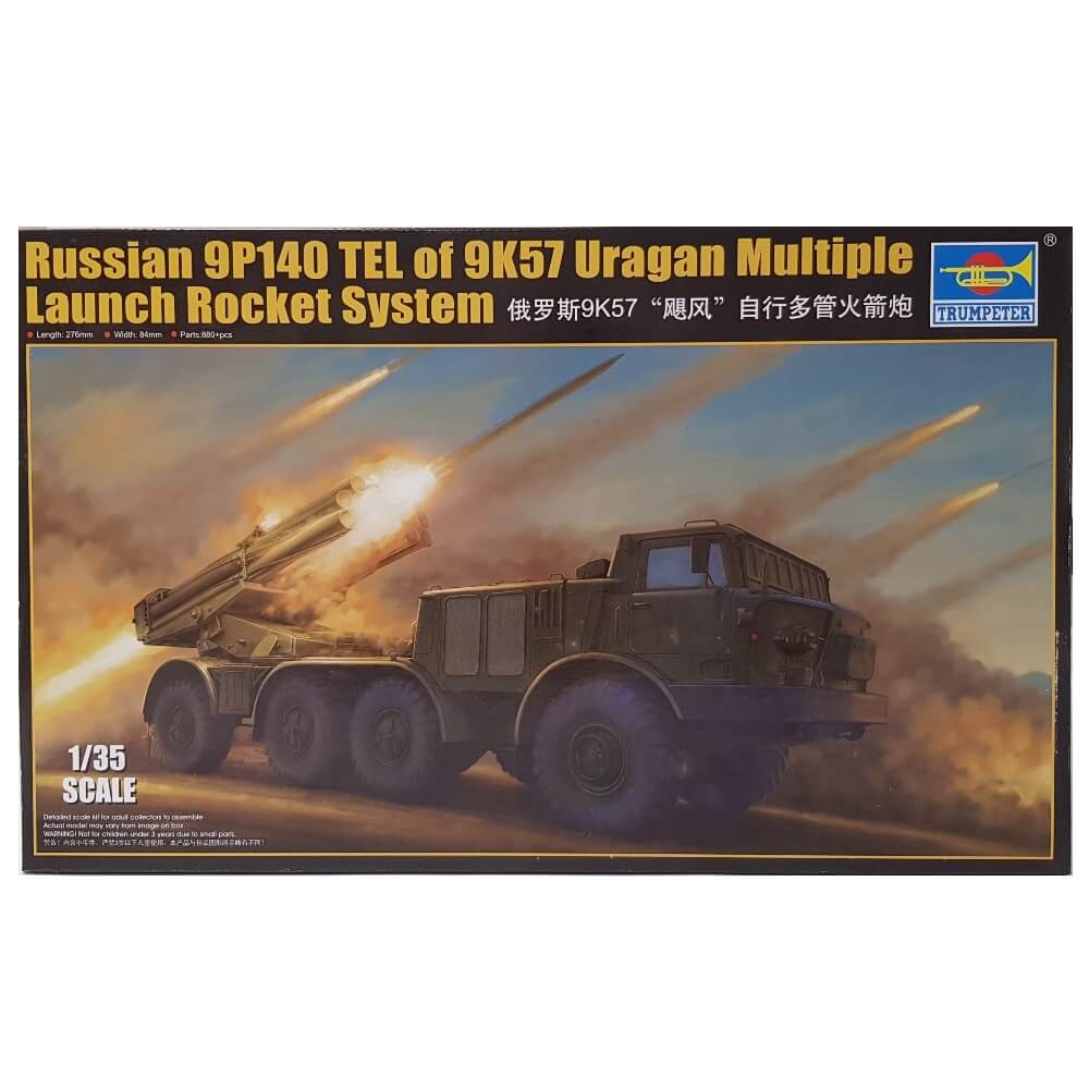 1:35 Russian 9P140 TEL of 9K57 Uragan Multiple Launch Rocket System - TRUMPETER