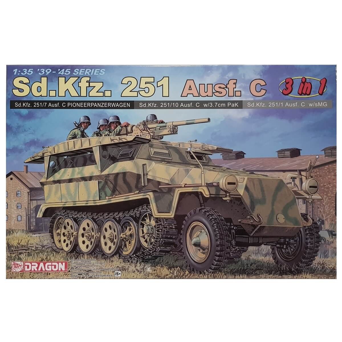1:35 Sd.Kfz. 251 Ausf. C (3 in 1) with EZ Trucks - DRAGON