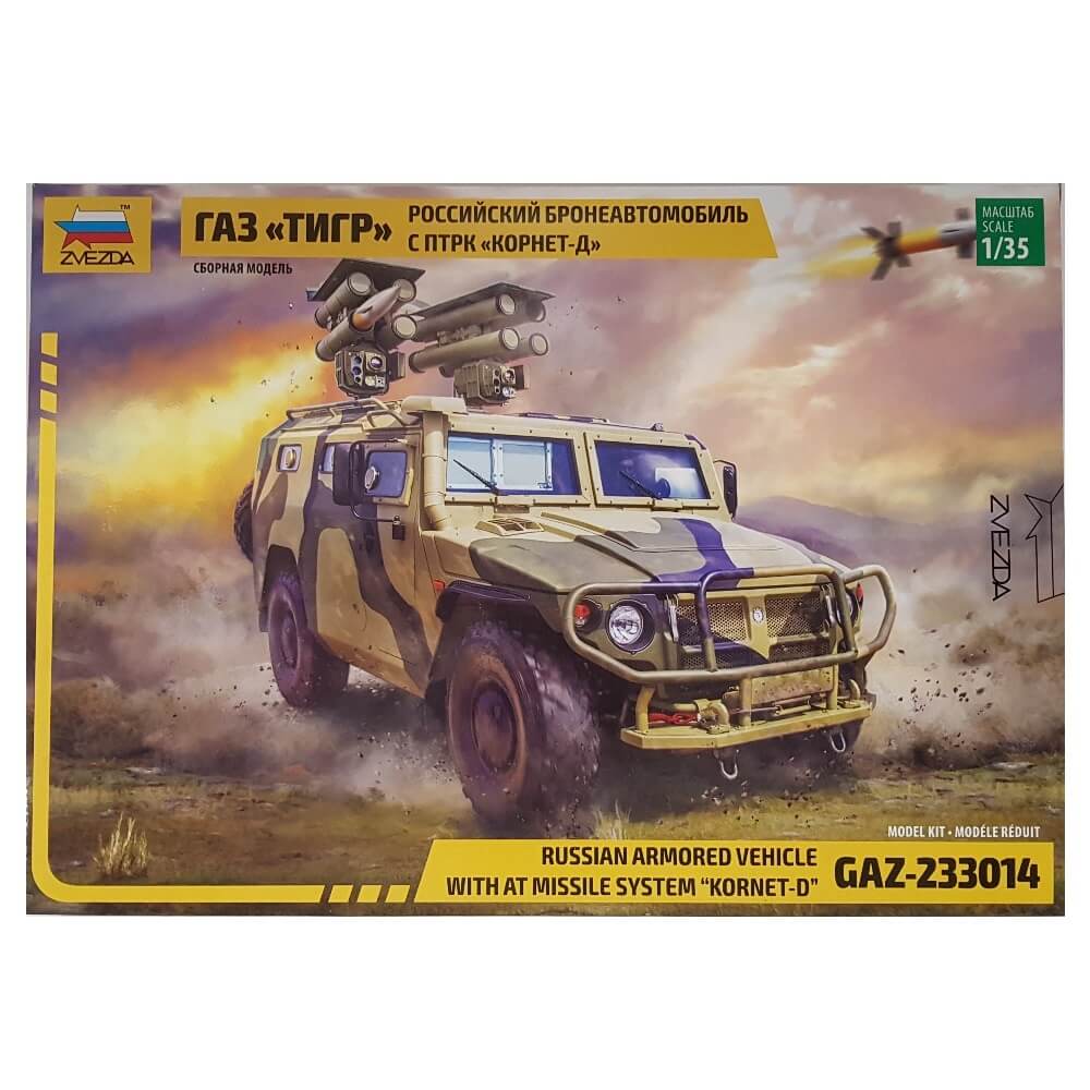 1:35 Russian GAZ-233014 Armored Vehicle with KORNET-D Missile System - ZVEZDA