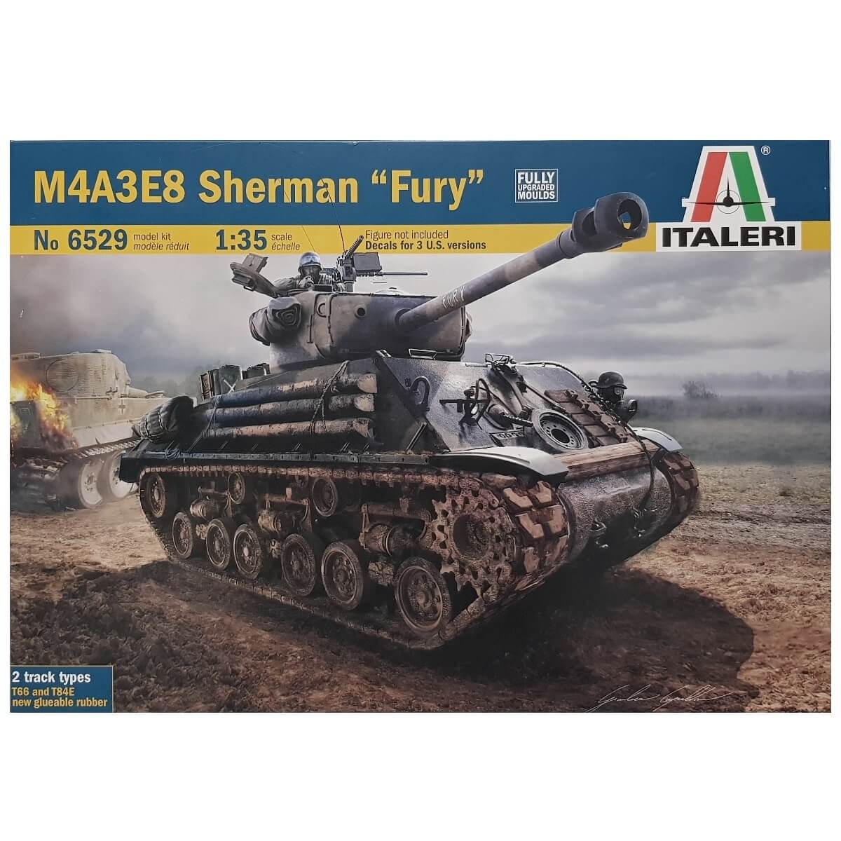1:35 US Army M4A3E8 SHERMAN Medium Tank FURY - ITALERI
