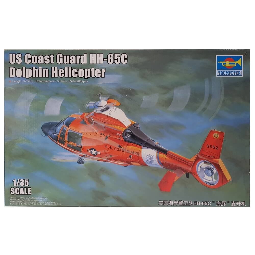 1:35 US Coast Guard HH-65C Dolphin Helicopter - TRUMPETER