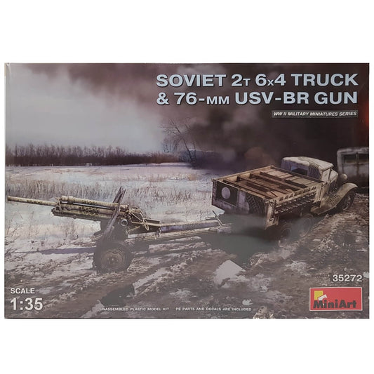 1:35 Soviet 2T 6x4 Truck & 76mm USV-BR Gun - MINIART