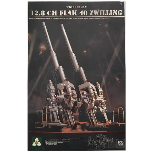 1:35 WWII German 12.8cm Flak 40 Zwilling - TAKOM