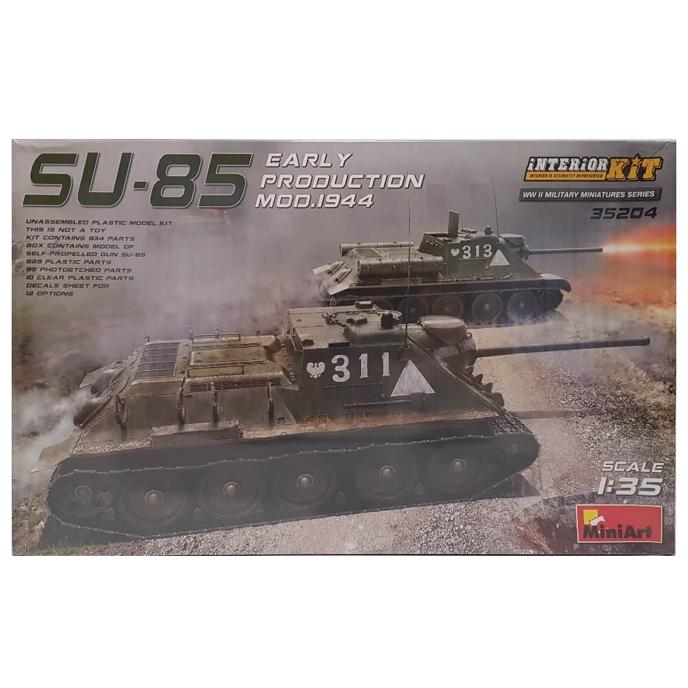 1:35 Soviet SU-85 Self-Propelled Gun Mod. 1944 - Early Production - Interior Kit - MINIART