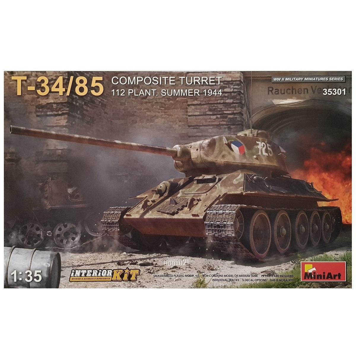 1:35 T-34/85 Composite Turret 112 Plant. Summer 1944 - Interior Kit - MINIART
