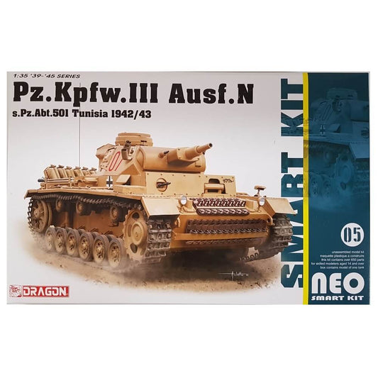 1:35 German Pz.Kpfw. III Ausf. N - s.Pz.Abt.501 Tunisia 1942/43 - DRAGON