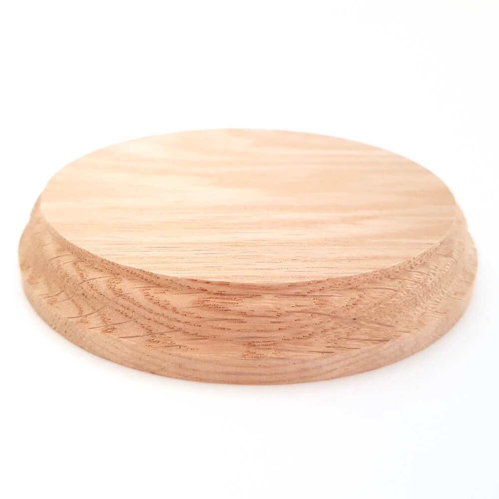 Solid OAK round base 125 x 20 mm / 5 x ¾ inch