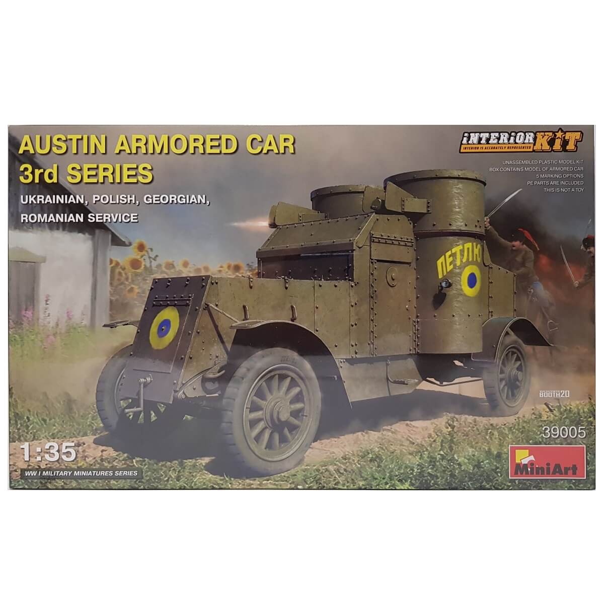 1:35 Austin Armored Car 3rd Series Ukrainian, Polish, Georgian, Romanian Service - MINIART