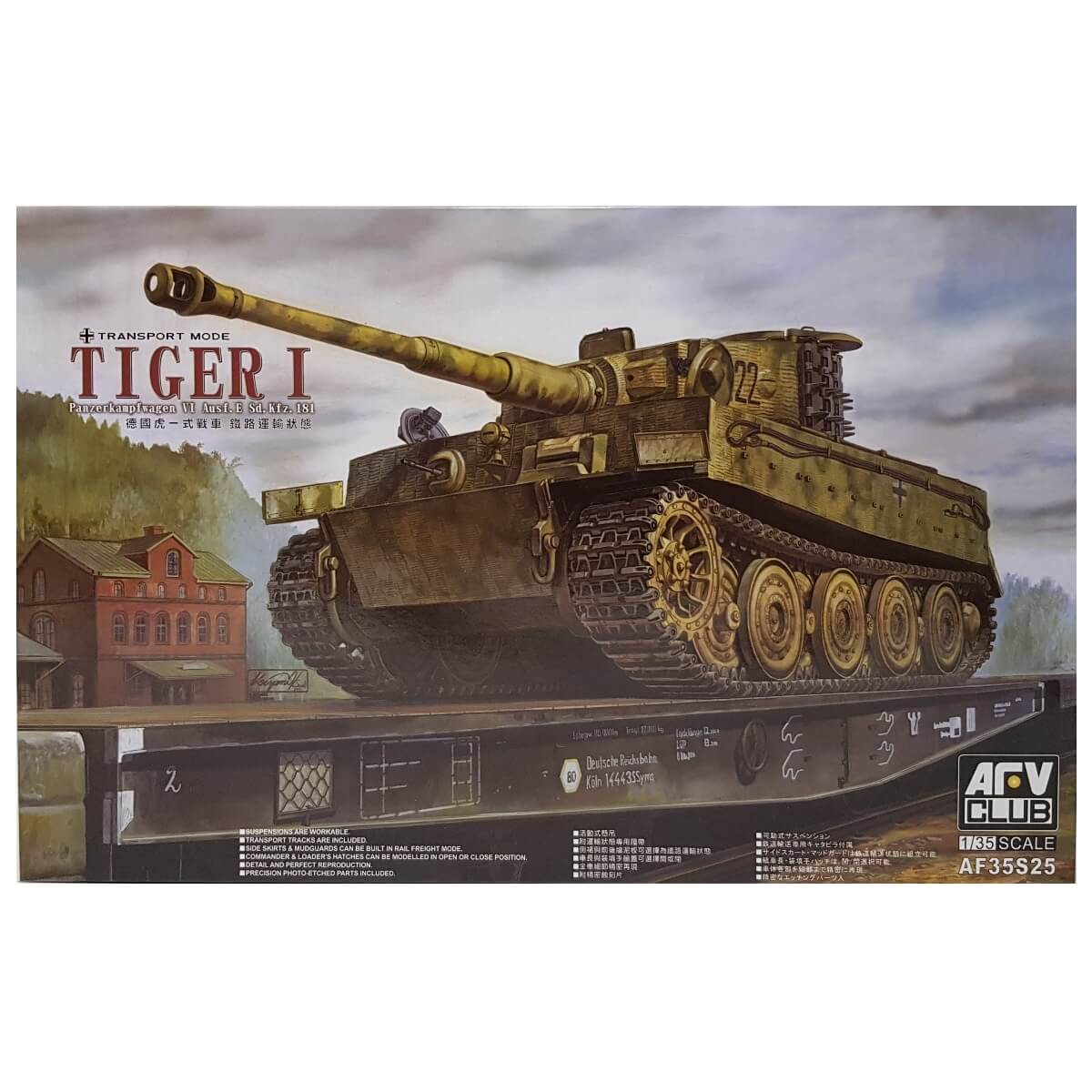 1:35 Transport Mode TIGER I Pz.Kpfw. VI Ausf. E Sd.Kfz 181 - AFV CLUB