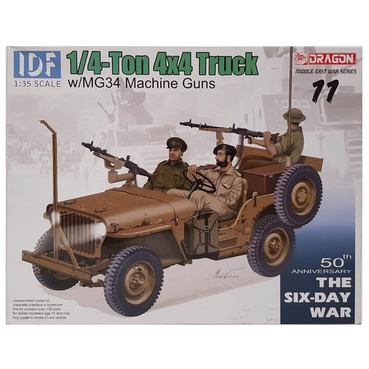 1:35 IDF ¼ Ton 4x4 truck with MG34 Machine Guns - DRAGON