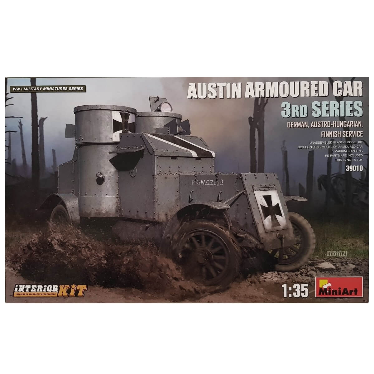 1:35 Austin Armoured Car 3rd Series German, Austro-Hungarian, Finnish Service - MINIART