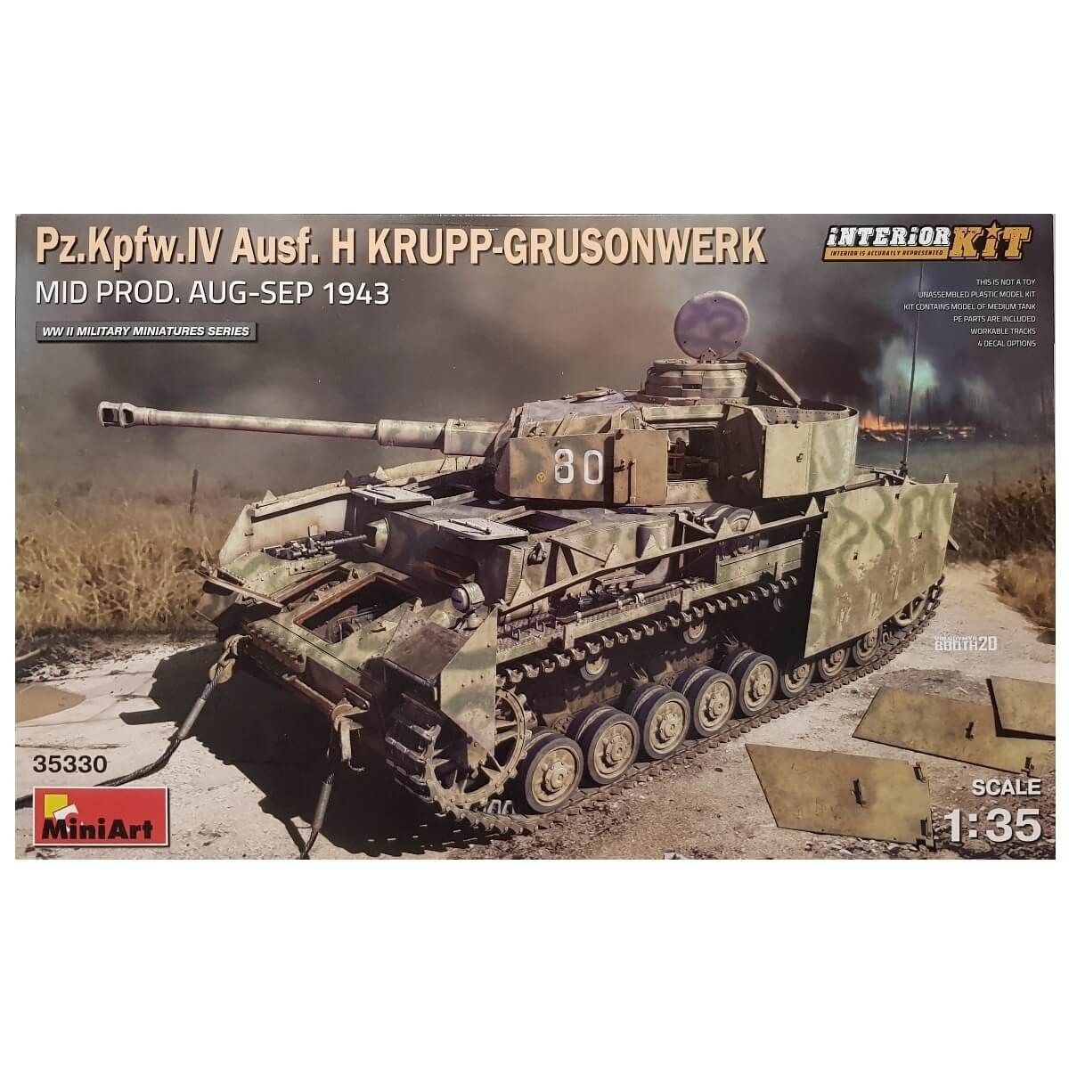 1:35 Pz.Kpfw. IV Ausf. H Krupp-Grusonwerk Mid Prod. Aug-Sep 1943 - Interior Kit - MINIART