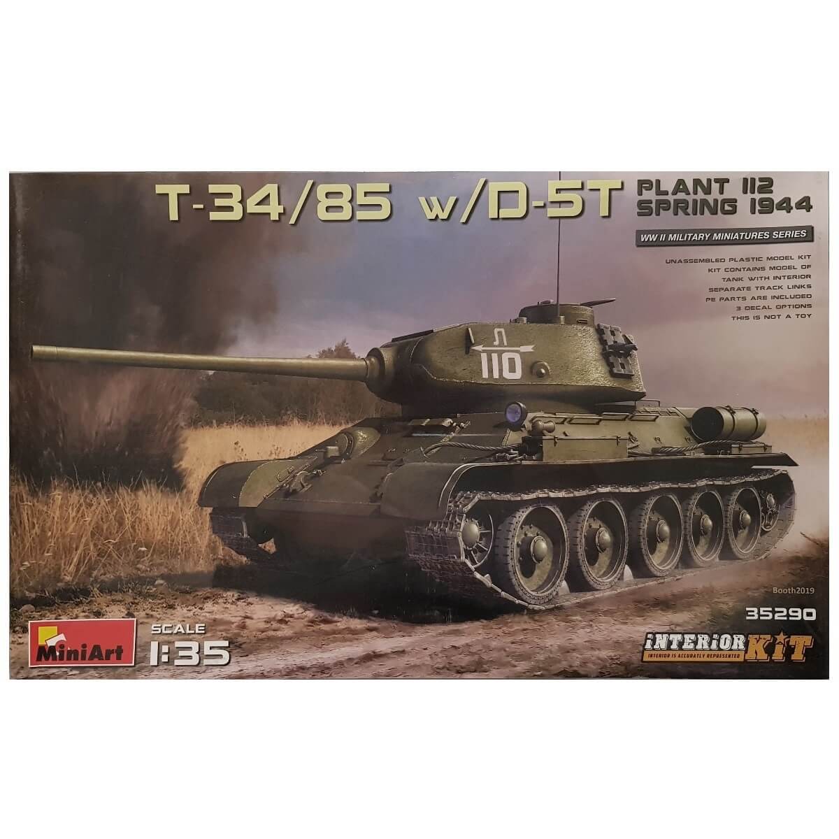 1:35 T-34/85 with D-5T Plant 112 - Spring 1944 - MINIART