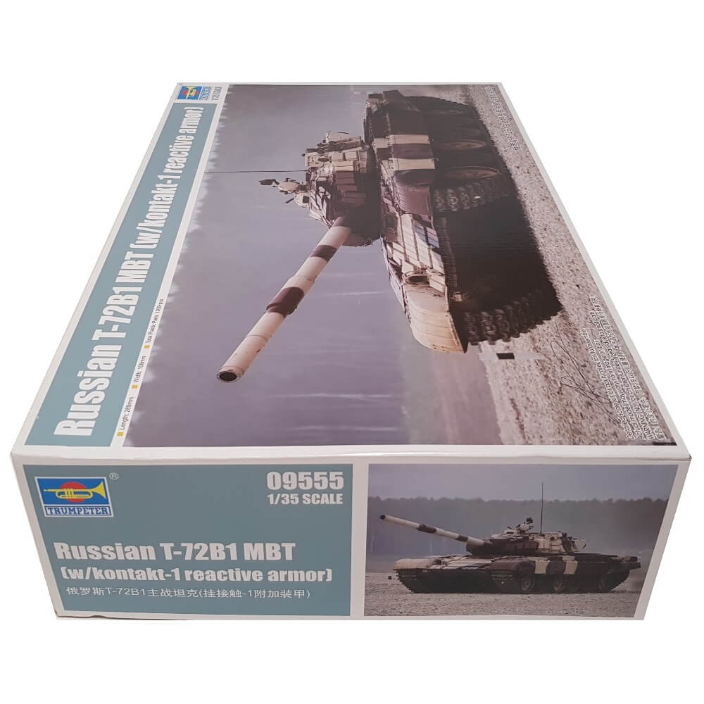 1:35 Russian T-72B1 MBT with kontakt-1 reactive armor - TRUMPETER