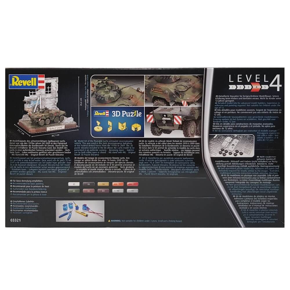 1:35 German SpPz 2 LUCHS with 3D Puzzle Diorama - REVELL