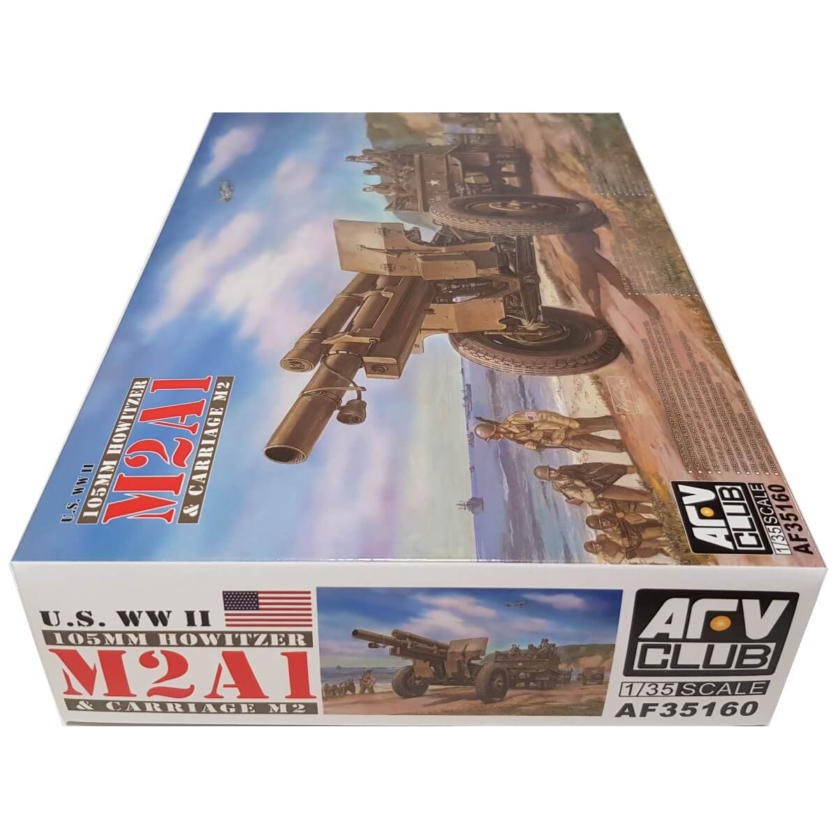 1:35 US WWII 105mm Howitzer M2A1 and Carriage M2 - AFV CLUB