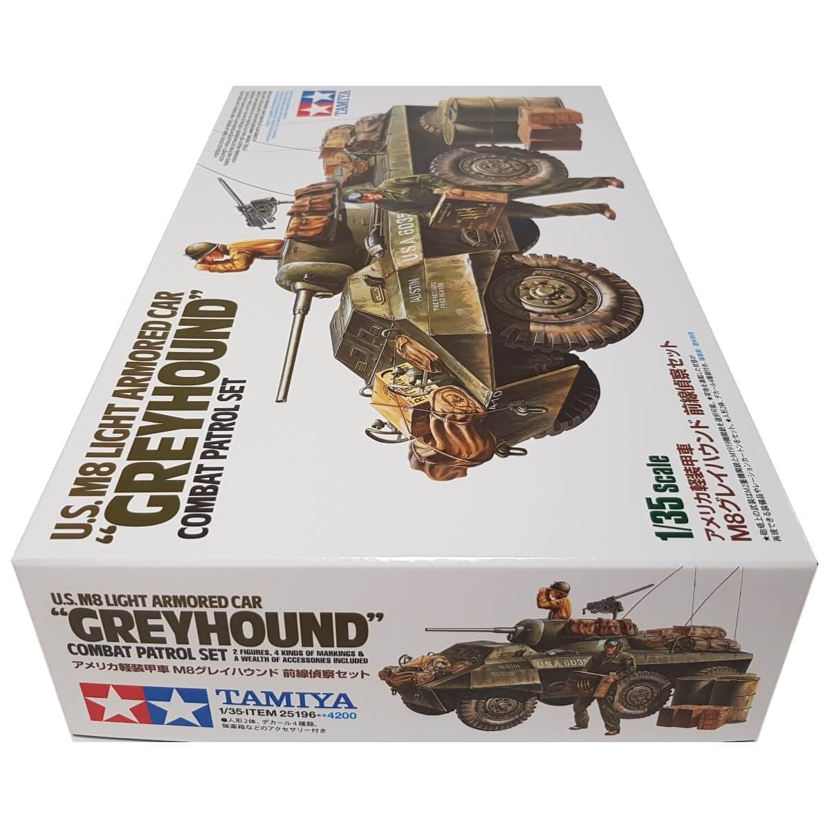 1:35 US M8 Light Armored Car GREYHOUND Combat Patrol Set - TAMIYA