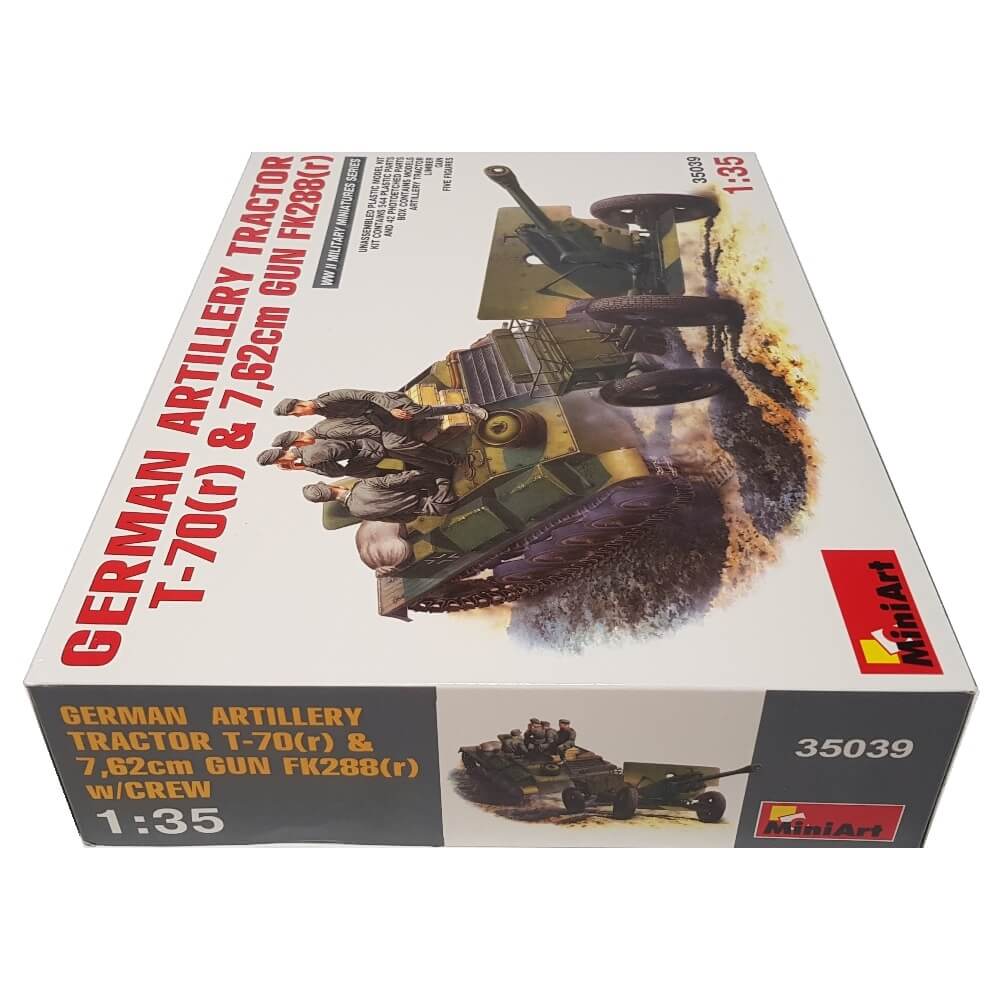 1:35 German Artillery Tractor T-70(r) and 7,62cm GUN FK288(r) with Crew - MINIART