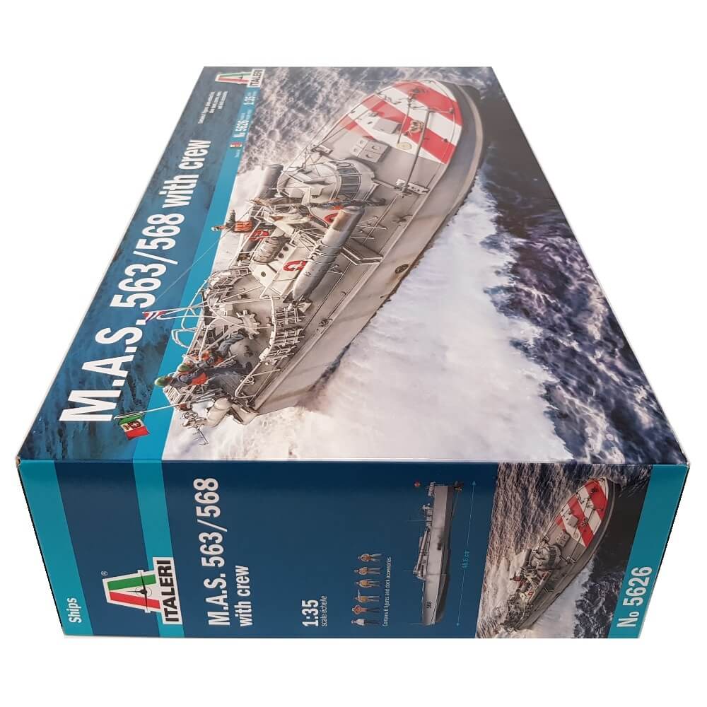1:35 Italian MAS 563/568 boat with Crew - ITALERI