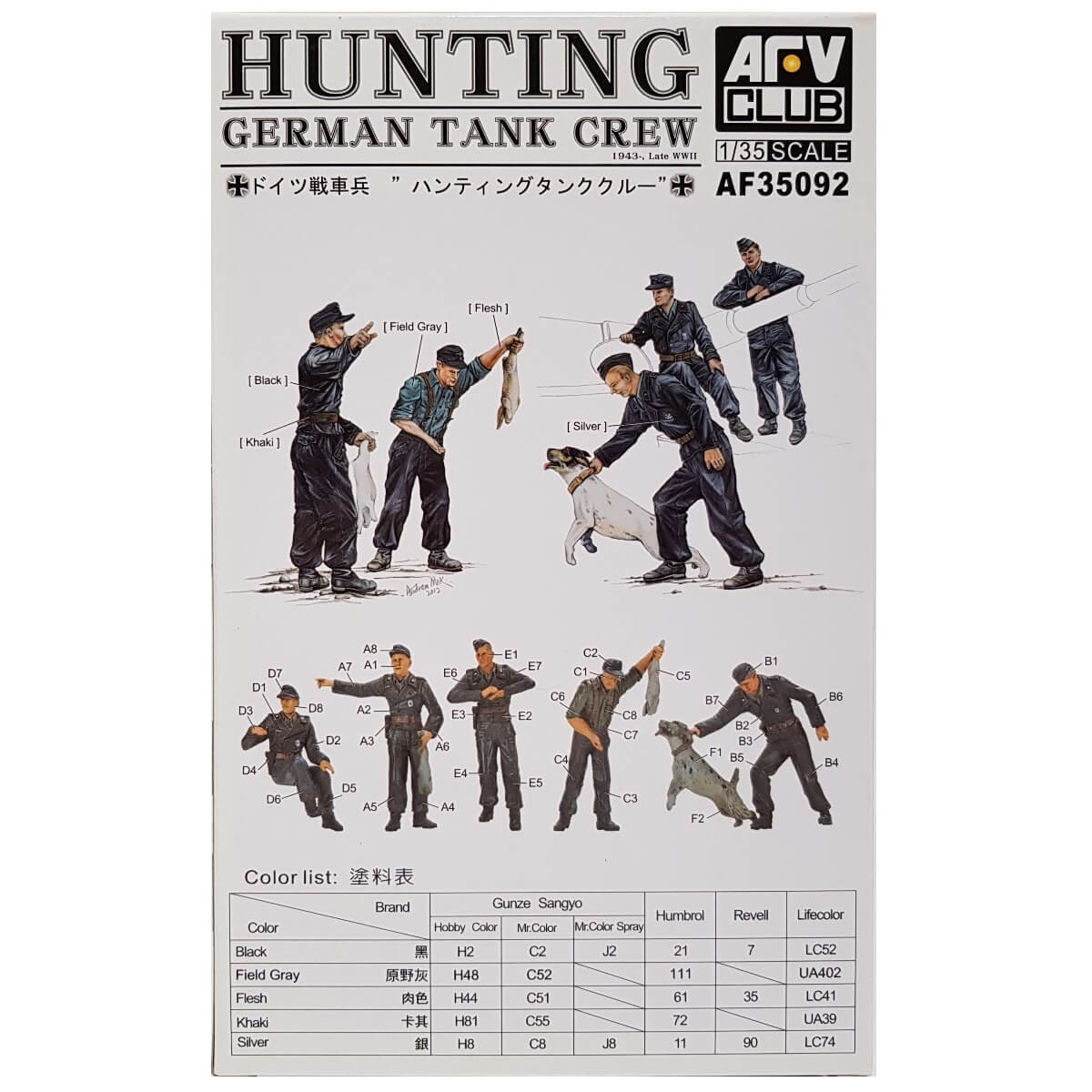 1:35 Hunting German Tank Crew 1943 - Late WWII - AFV CLUB