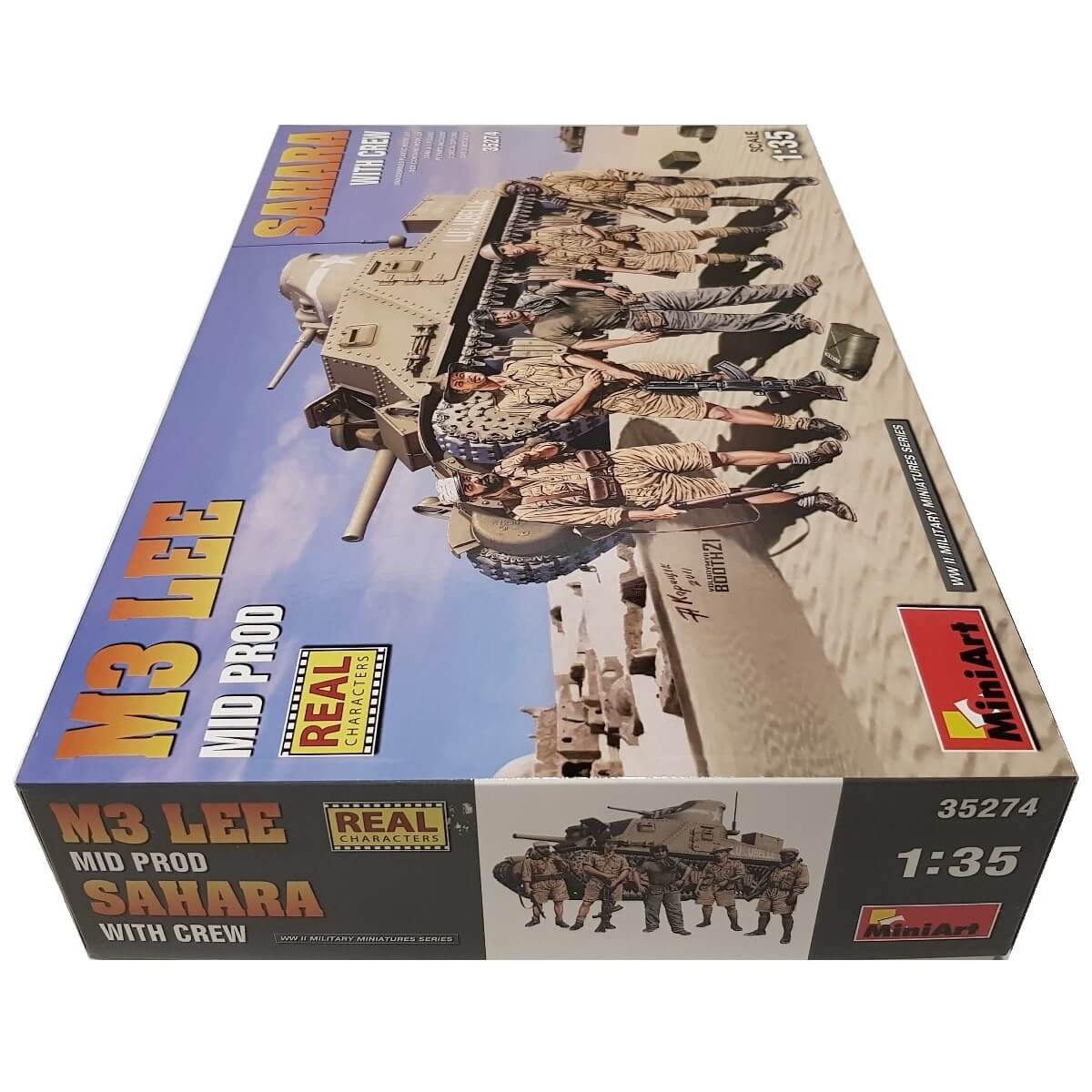 1:35 M3 Lee SAHARA Mid Prod with crew - MINIART