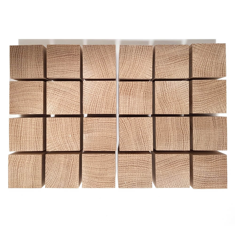 Solid OAK x 24 cubes 40 mm / 1 ½ inch