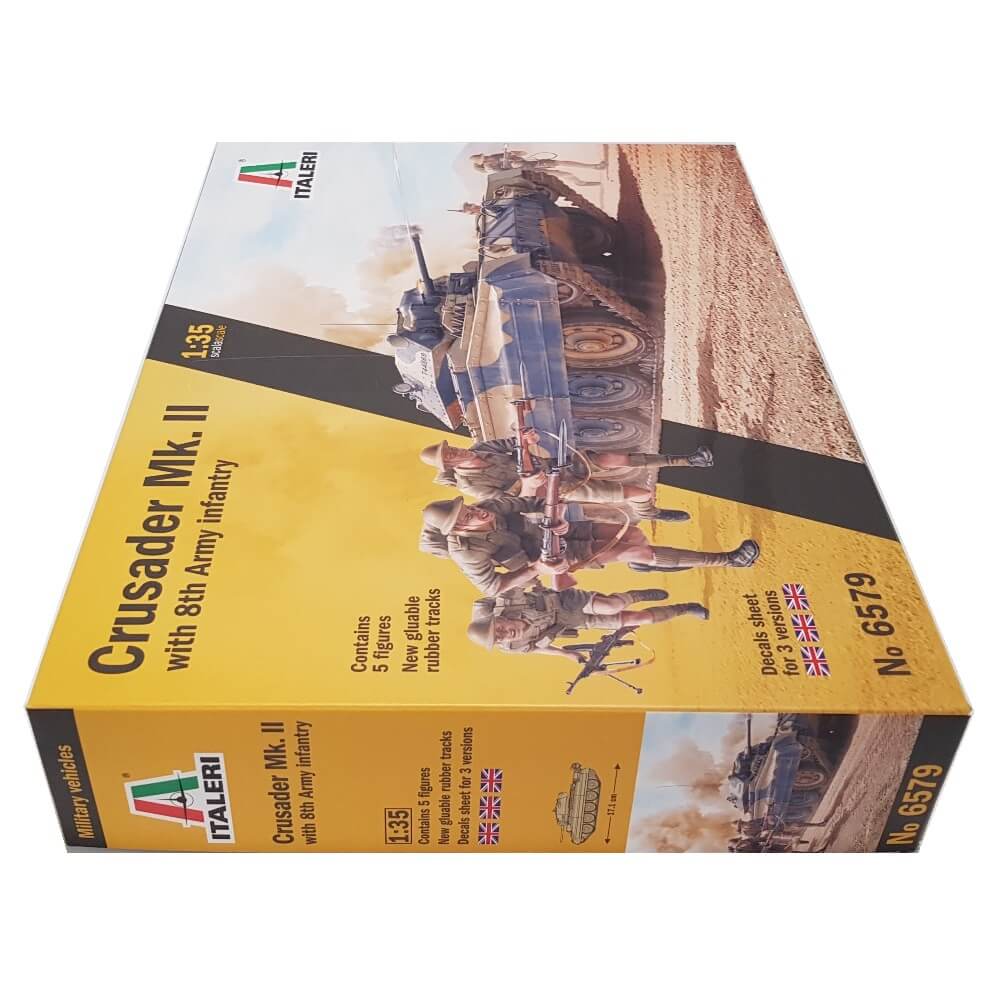 1:35 British CRUSADER Mk. II with 8th Army Infantry - ITALERI