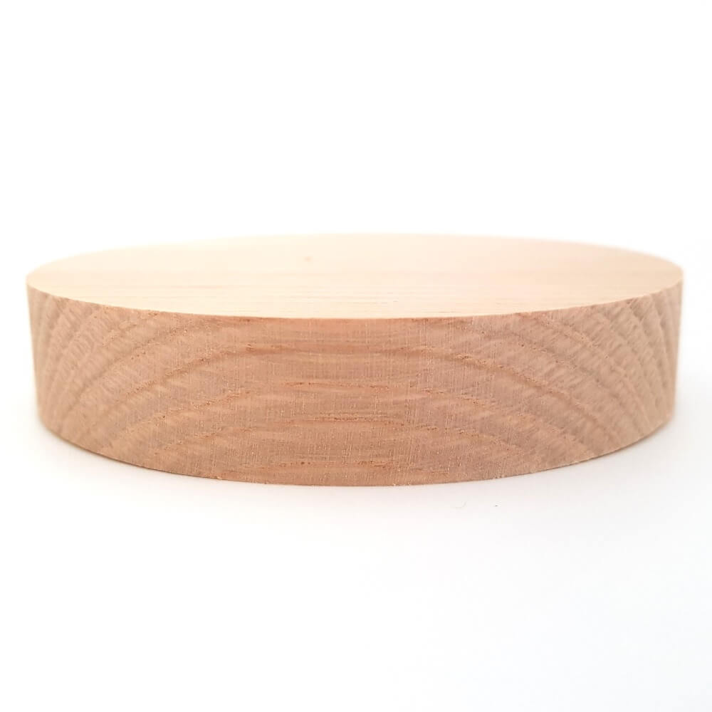 Solid OAK round plaque 100 x 20 mm / 4 x ¾ inch