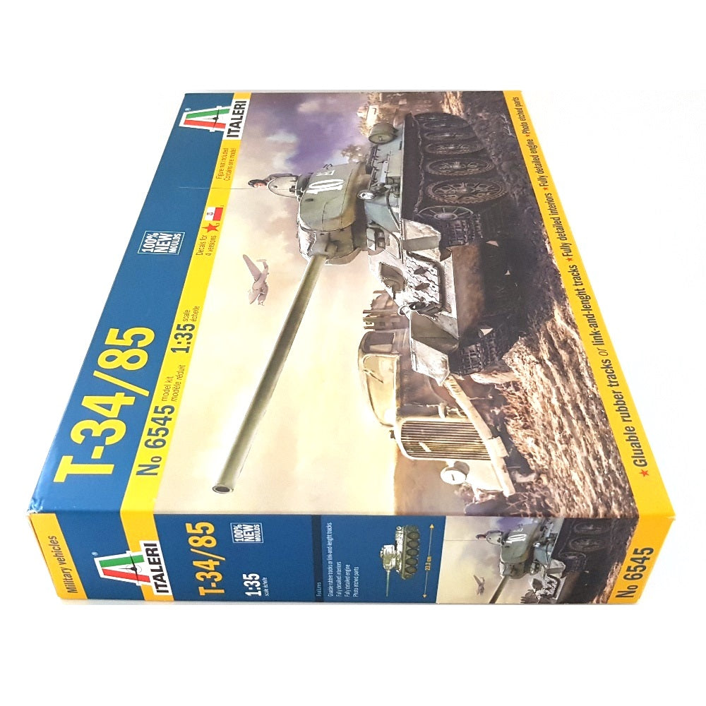 1:35 Soviet T-34/85 Tank with Detailed Interior - ITALERI