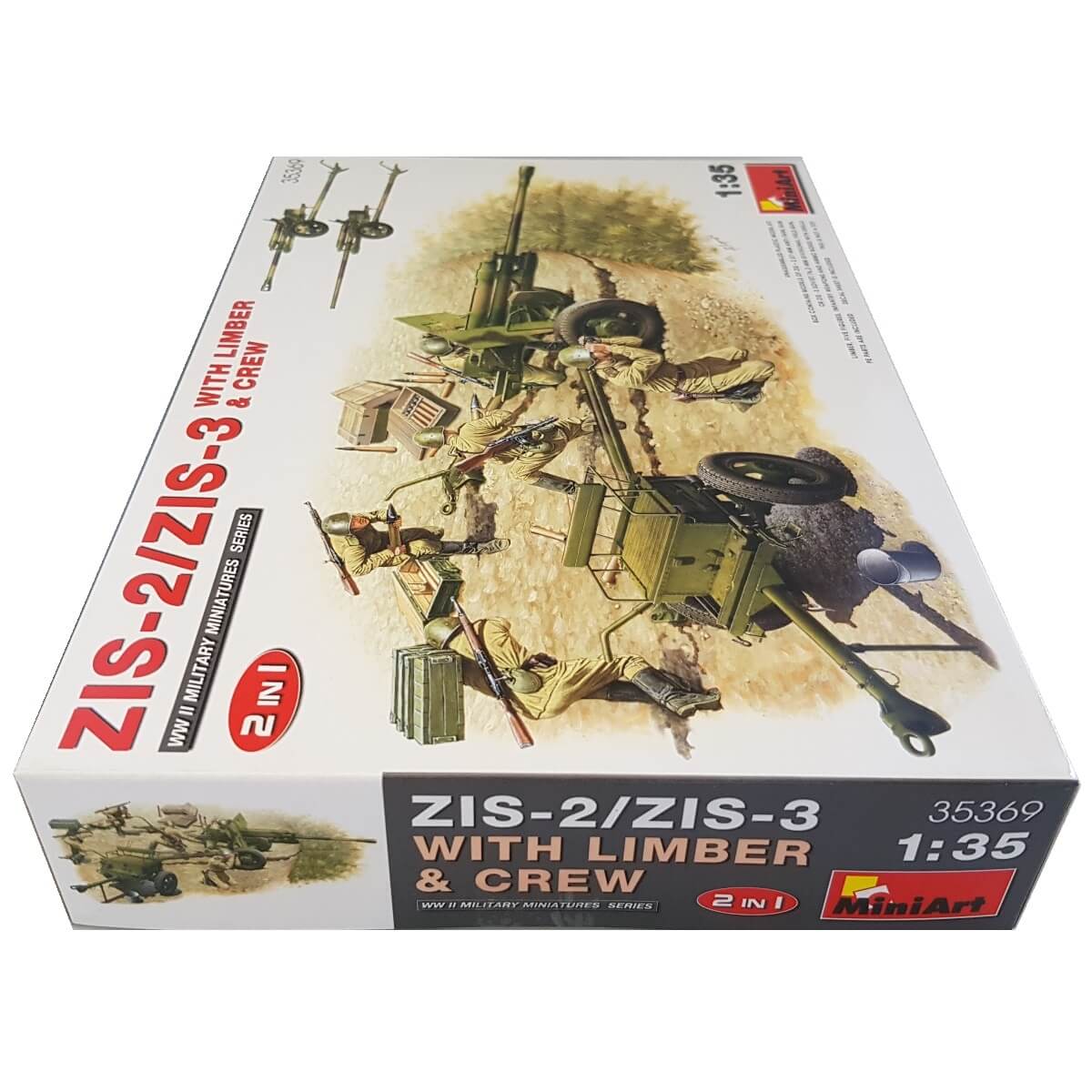1:35 ZiS-2 / ZiS-3 with Limber and Crew - MINIART