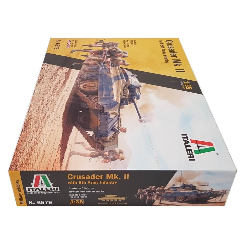 1:35 British CRUSADER Mk. II with 8th Army Infantry - ITALERI