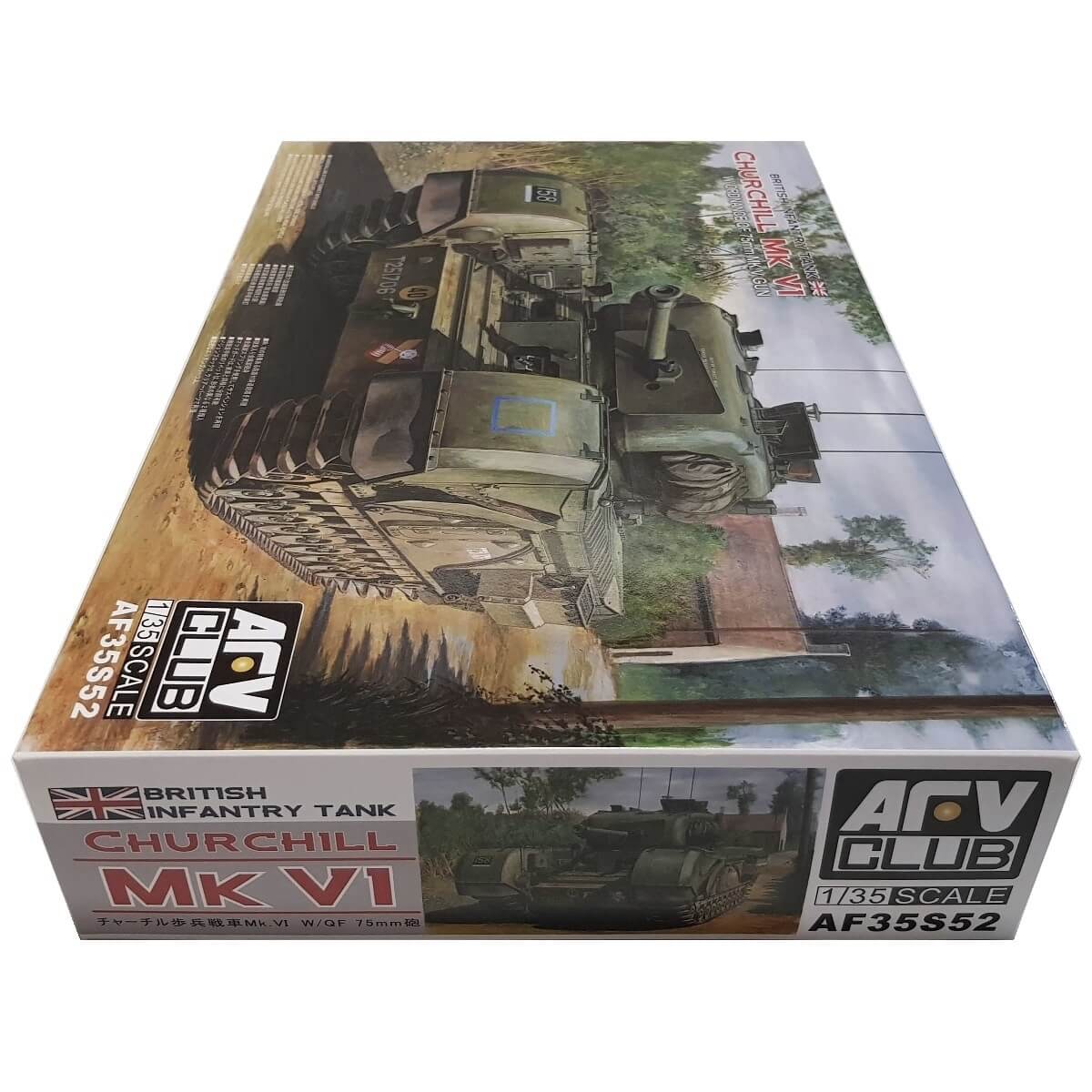 1:35 British Infantry Tank Churchill Mk. VI with ordnance QF 75mm Mk. V Gun - AFV CLUB