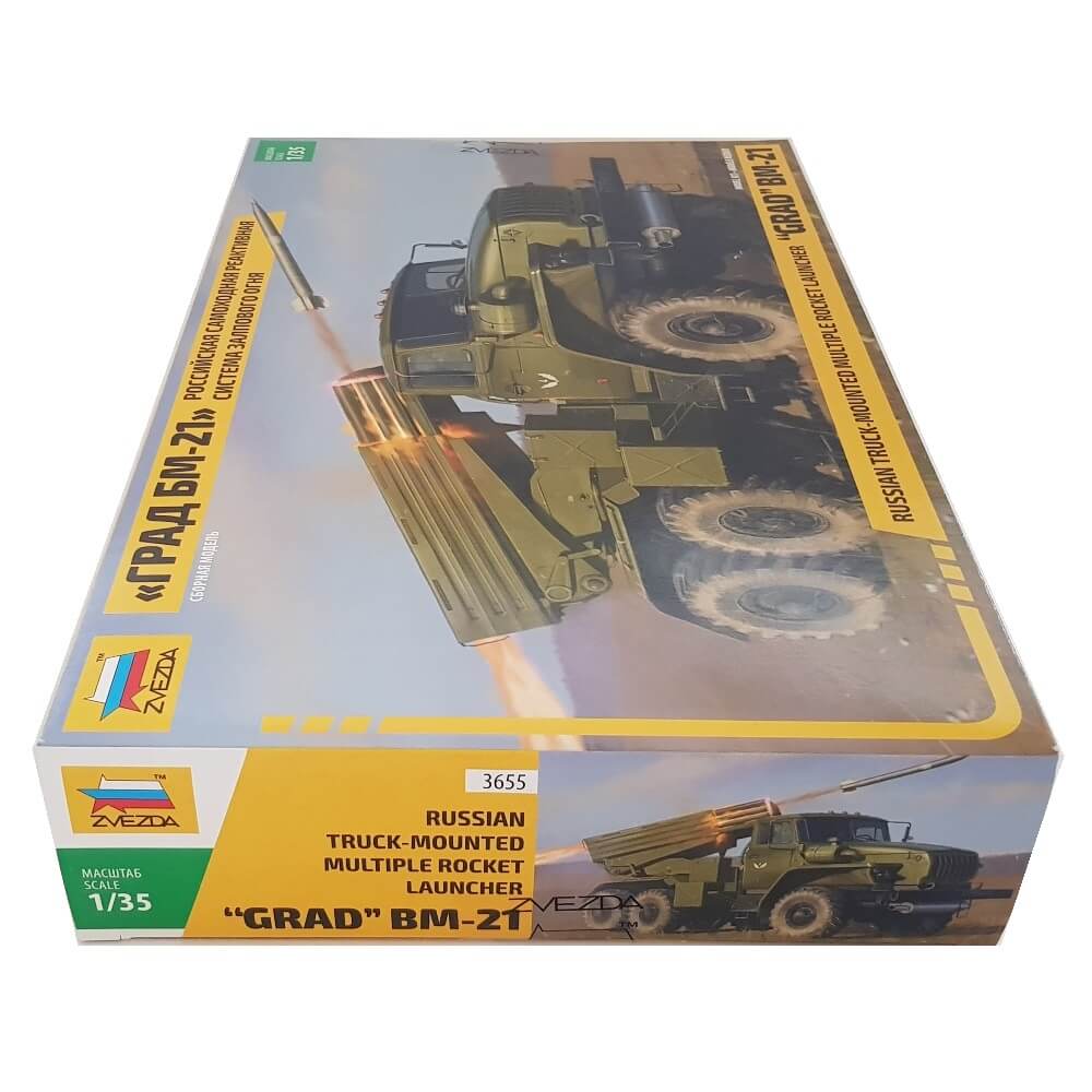 1:35 Russian Truck Mounted Multiple Rocket Launcher GRAD BM-21 - ZVEZDA