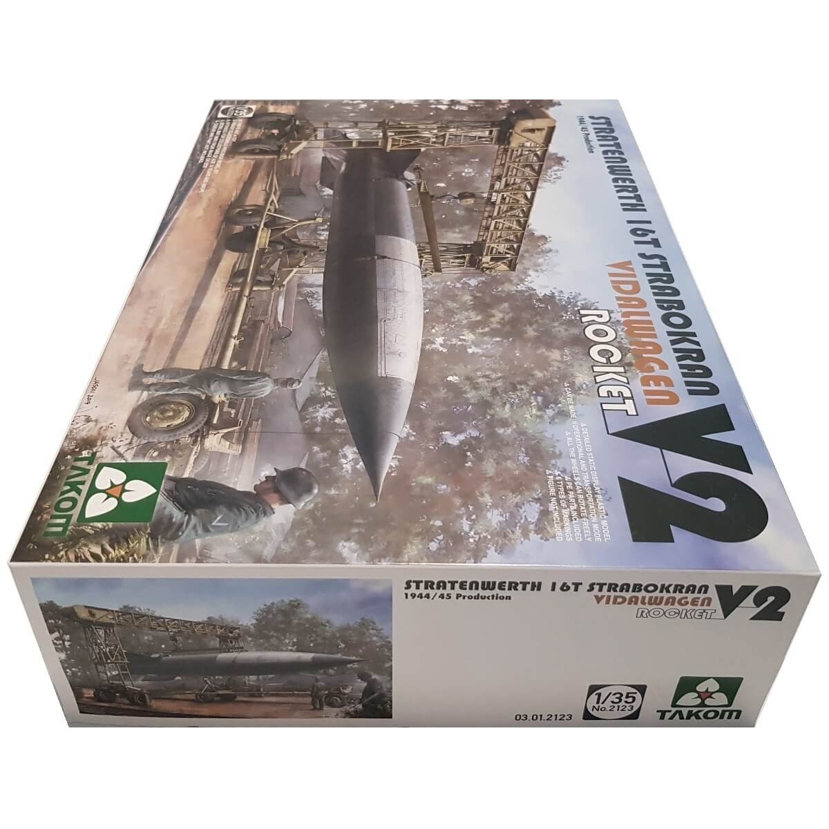1:35 Stratenwerth 16T Strabokran Vidalwagen V2 Rocket - TAKOM