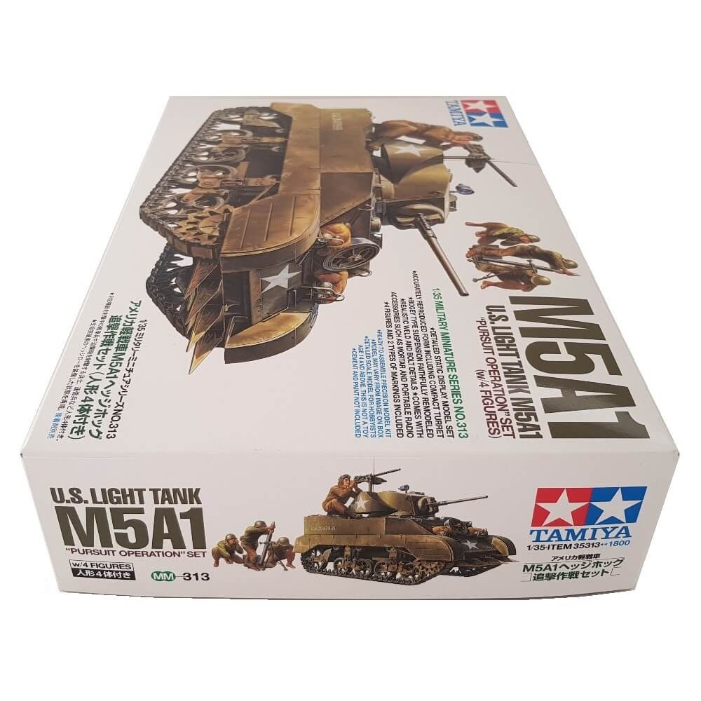 1:35 US Light Tank M5A1 Pursuit Operation with 4 Figures - TAMIYA