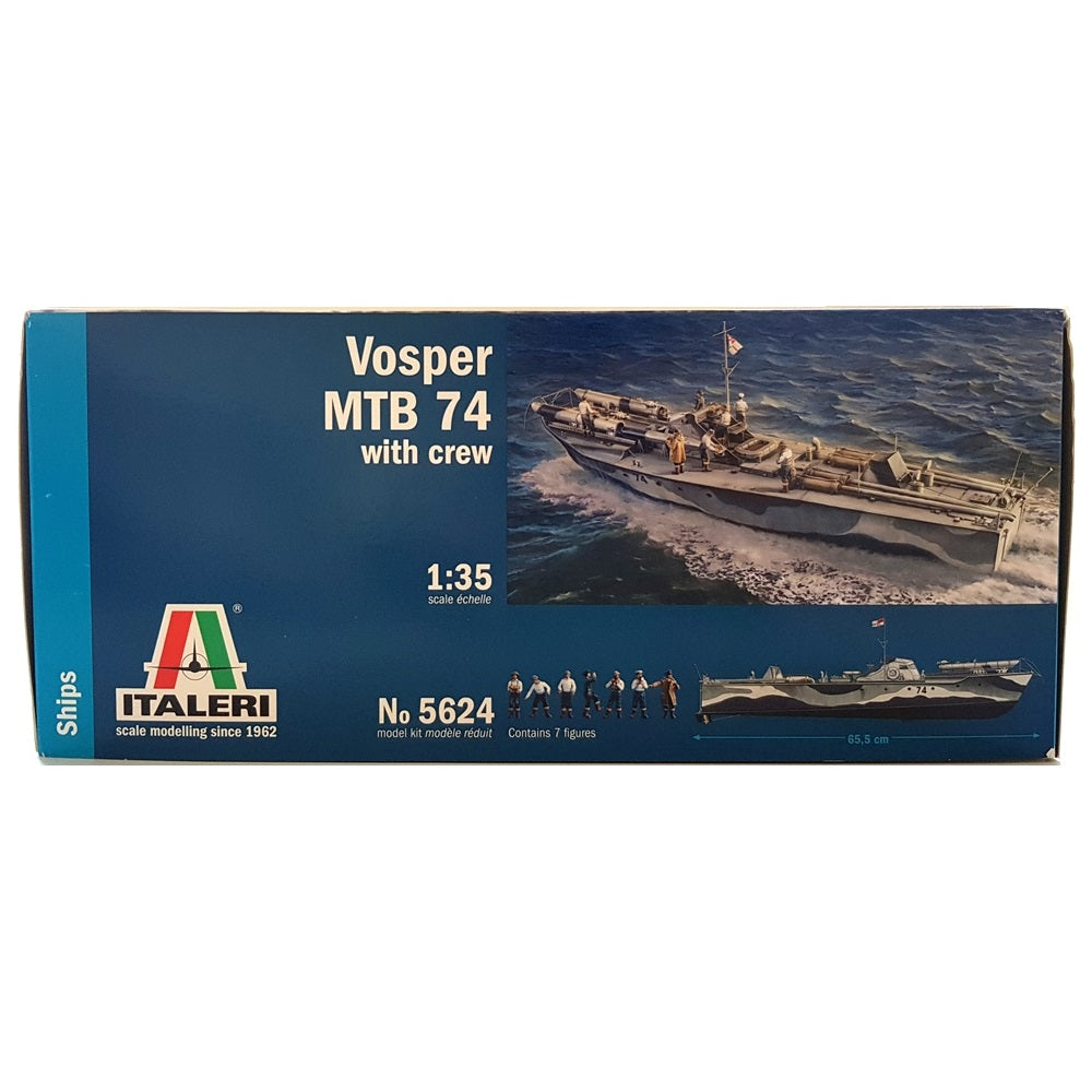 1:35 Royal Navy VOSPER Torpedo Boat MTB 74 with Crew - ITALERI
