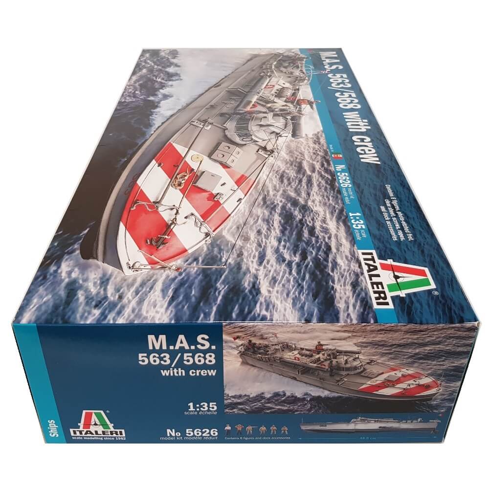1:35 Italian MAS 563/568 boat with Crew - ITALERI