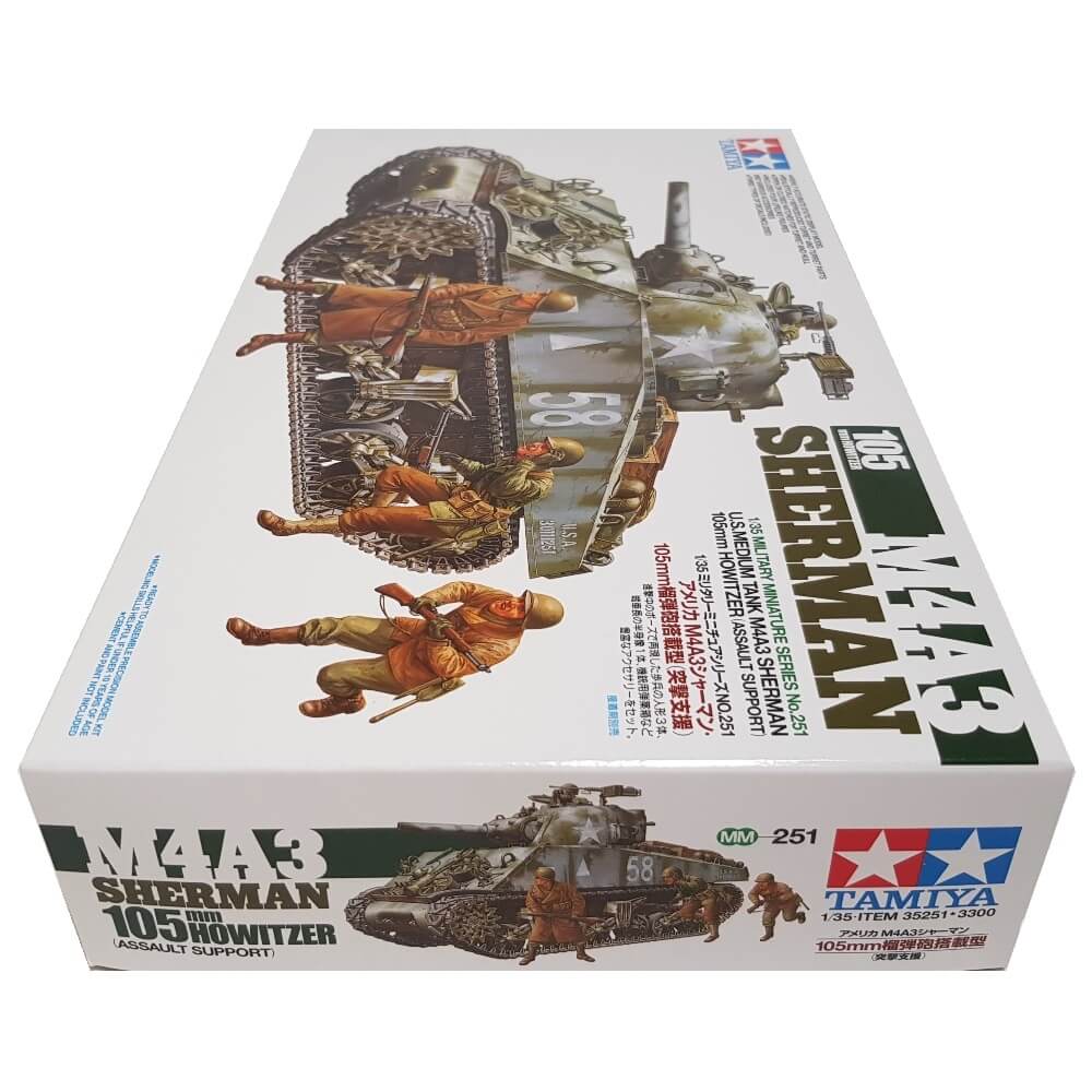 1:35 US Medium Tank M4A3 Sherman 105mm Howitzer Assault Support - TAMIYA